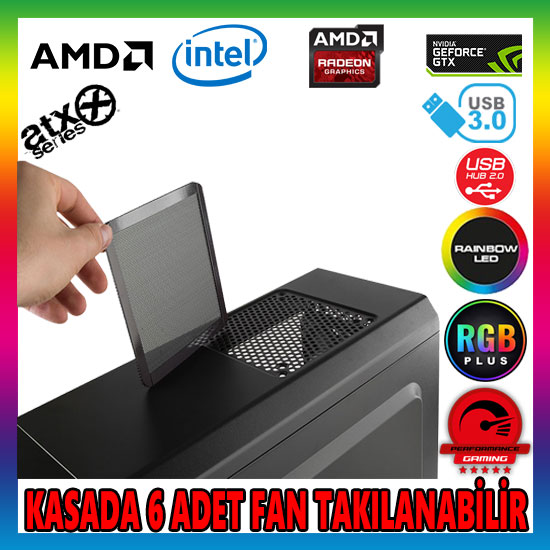 Rampage 66W Mesh Ön Panel Kasa (Fansız)